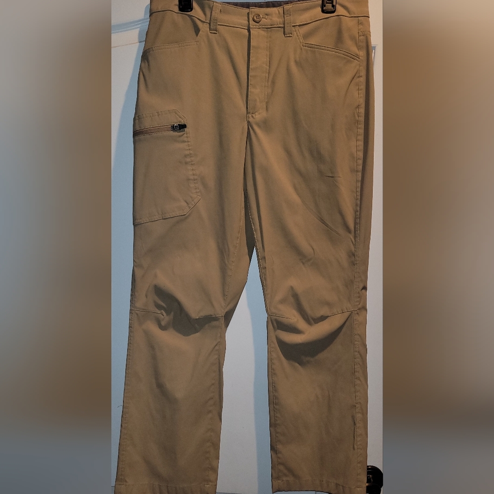 Eddie Bauer Men's Rainier Tech Pants Hiking Or Walking, Tan 34x30